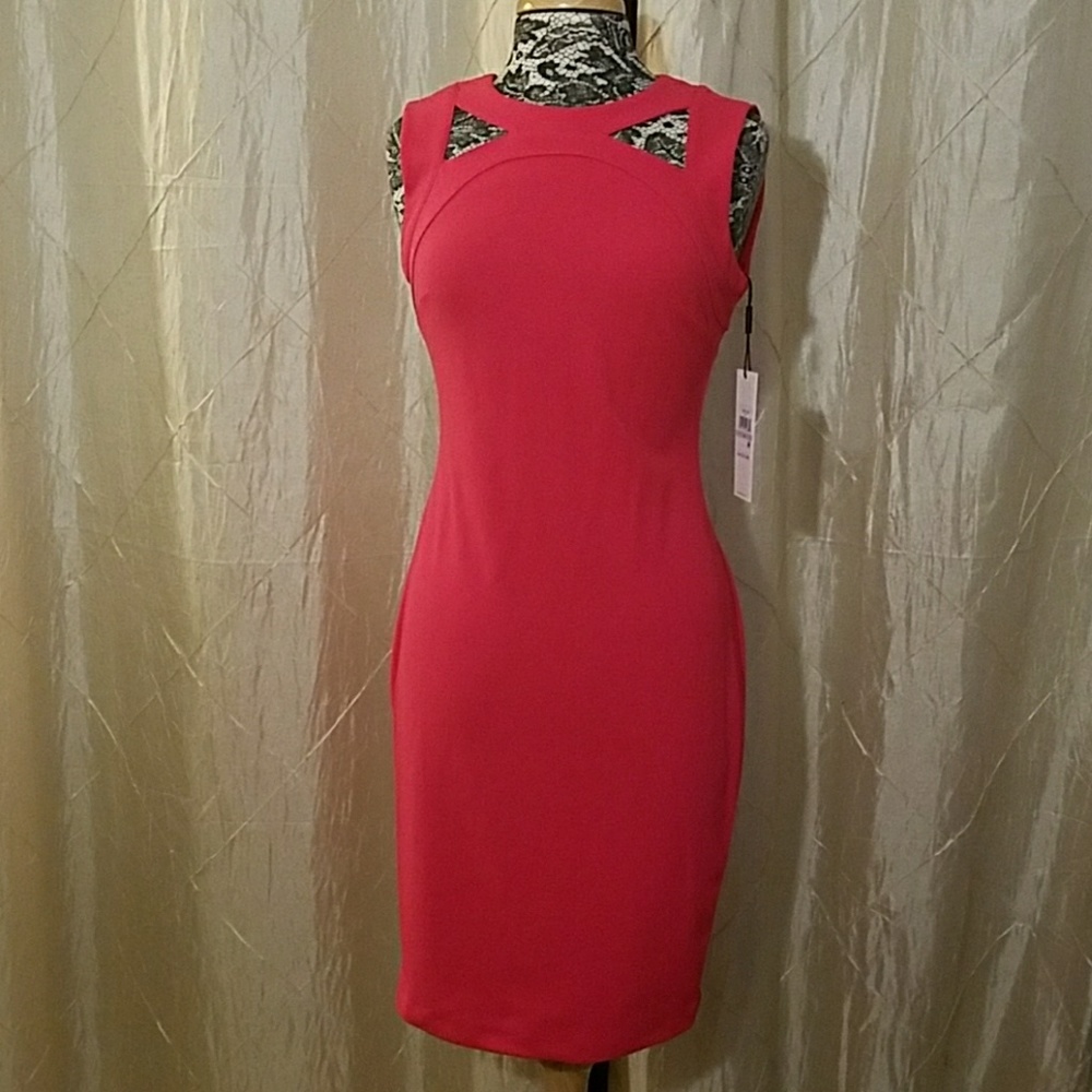 Calvin Klein pink cutout dress, size 6